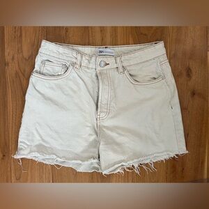 White Zara Jean Shorts